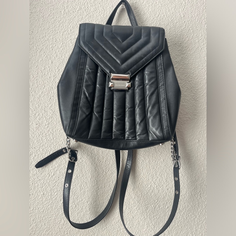 Black Quilted Backpack